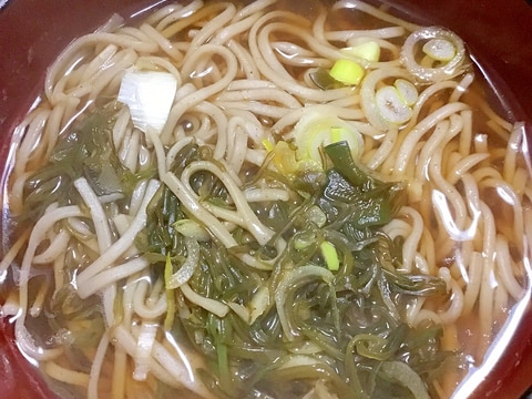 めかぶ蕎麦（温）